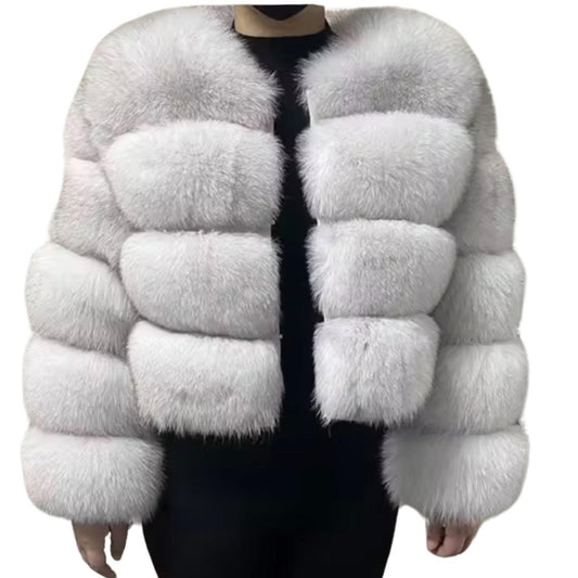 NATURAL FOX FUR COAT